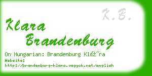 klara brandenburg business card